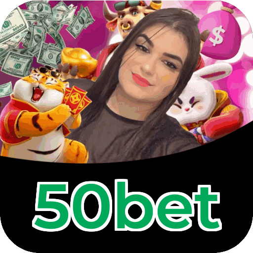 Interface do aplicativo 50bet mostrando jogos disponíveis no iOS e Android